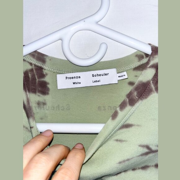Proenza Schouler White Label Green Tie Dye T-Shirt - Size M - Picture 4 of 8